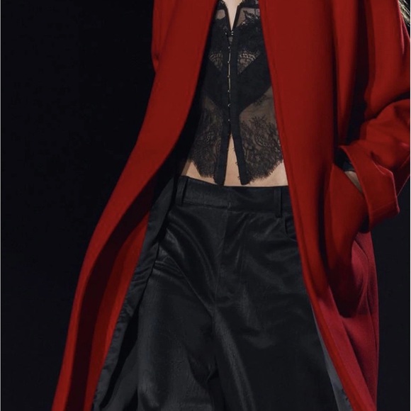 Zara Red Long Coat - Picture 6 of 14